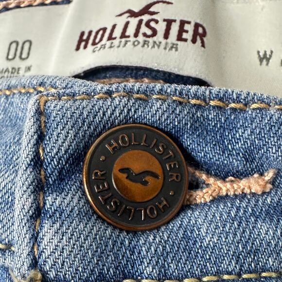Y2K Hollister Rainbow Stitch Denim Shorts Surfer California Coastal - Picture 5 of 11